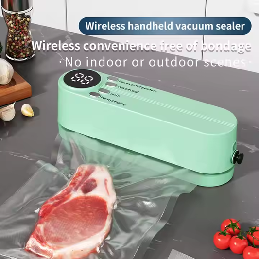 🌀 Mini Wireless Automatic Vacuum Sealer (3-in-1)