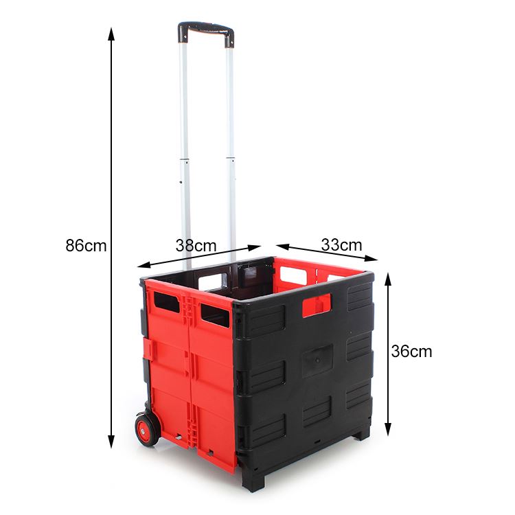 Supermarket Alloy Rod Portable Foldable Mini Folding Camping Grocery Wheeled Shopping Trolley Wagon Beach Shopping Folding Cart