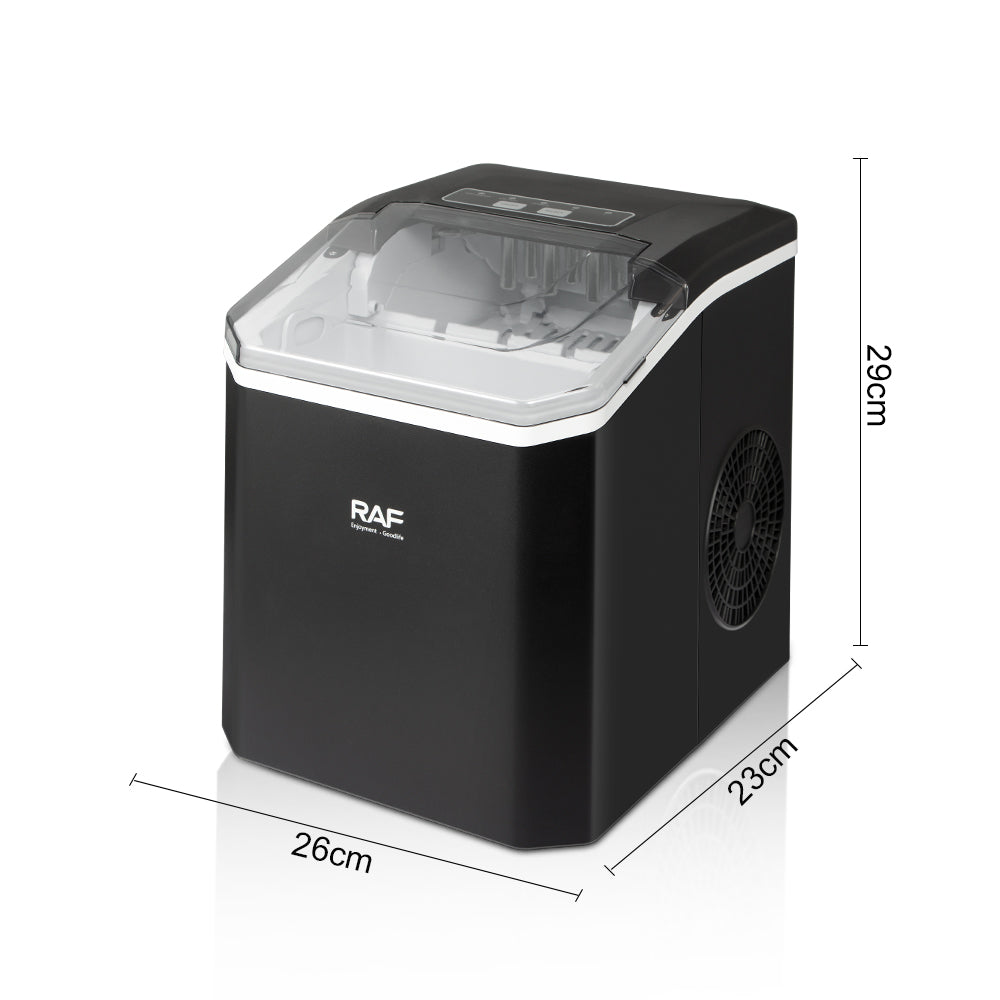RAF Countertop Ice Maker with Fast Bullet Ice Production and Self-Cleaning