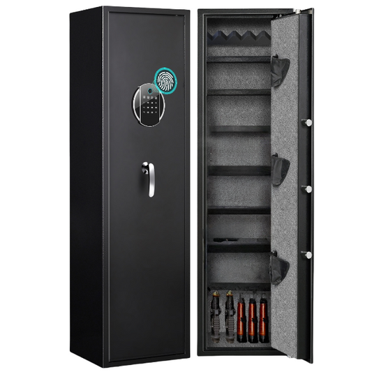 🔒 Biometric Long Gun Safe – Secure Rifle & Firearm Storage