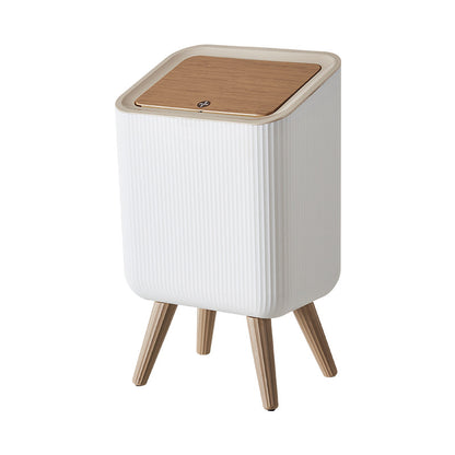 🗑️ Nordic-Style Press-Top Trash Can