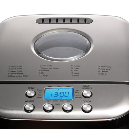 RAF R.208 Automatic Bread Maker with 19 Programs and Adjustable Loaf Sizes