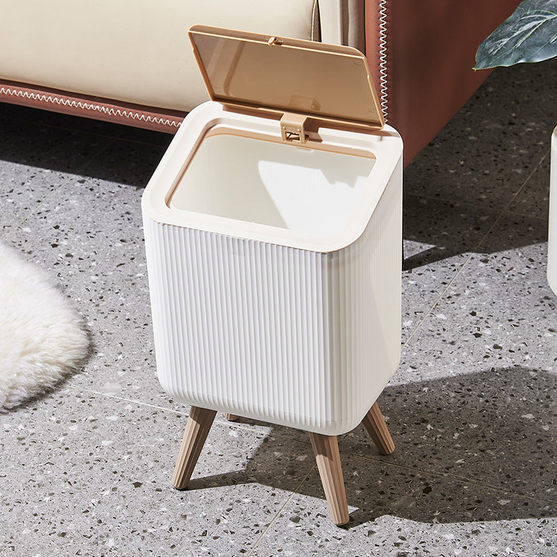 🗑️ Nordic-Style Press-Top Trash Can
