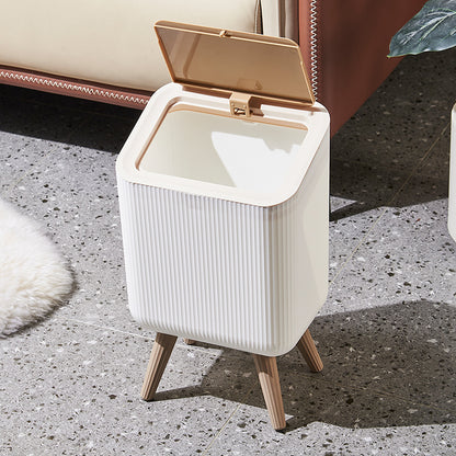 🗑️ Nordic-Style Press-Top Trash Can