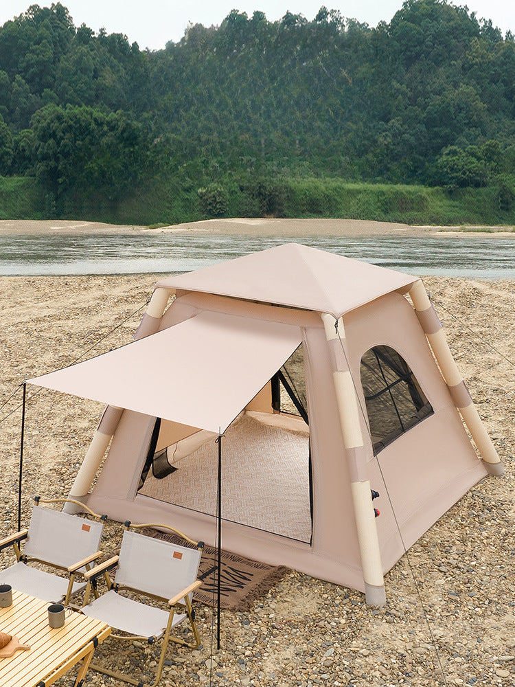 Inflatable All-Season Camping Tent with Air-Beam Frame and Fast Setup Design