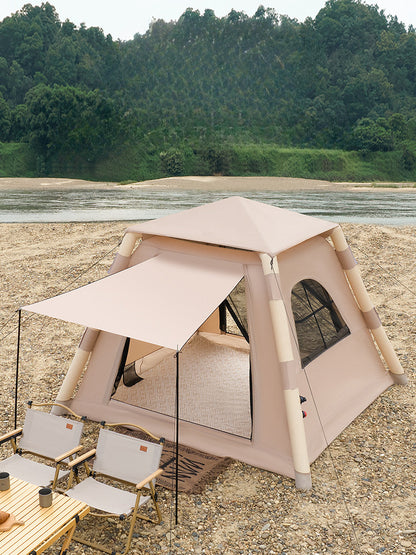 Inflatable All-Season Camping Tent with Air-Beam Frame and Fast Setup Design