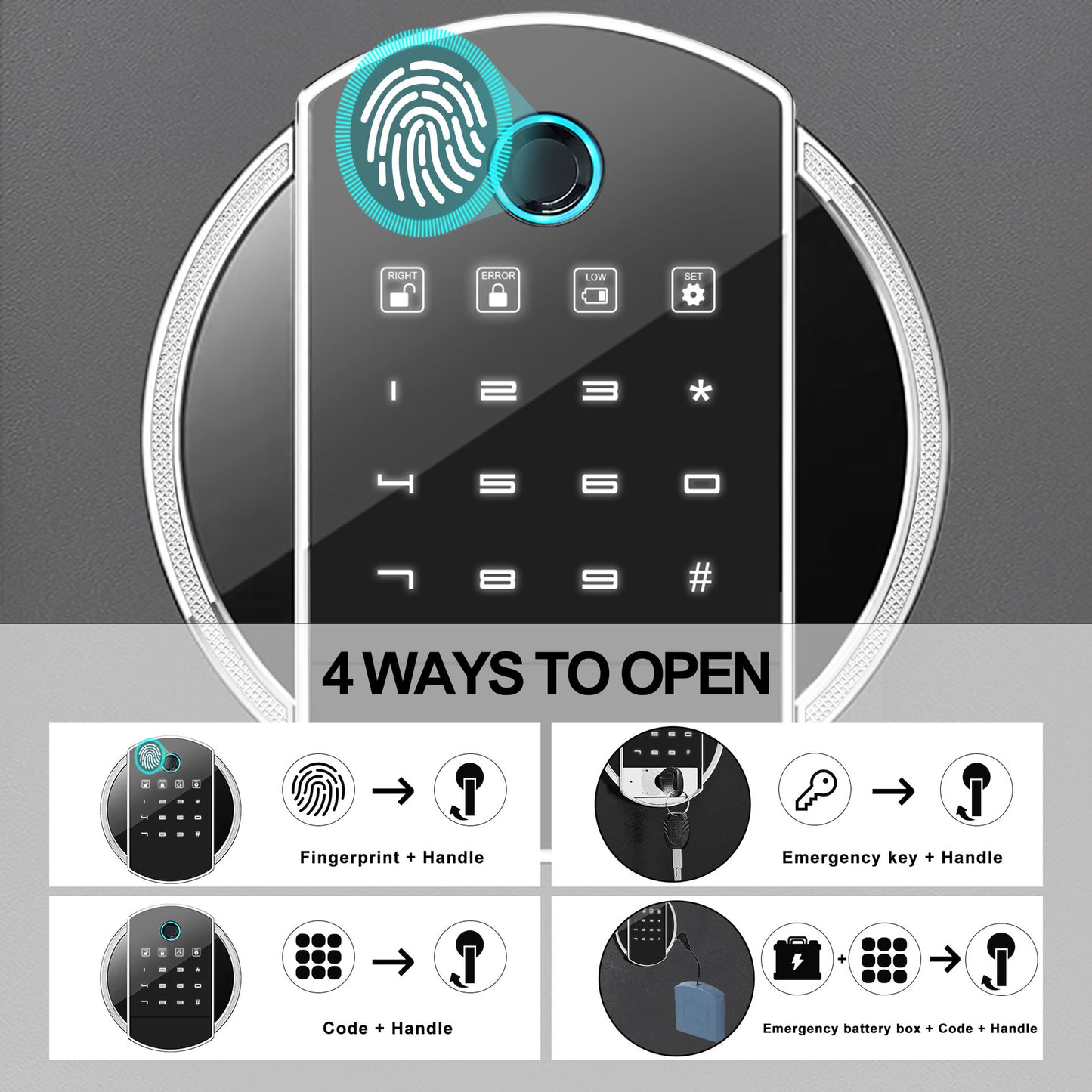 🔒 Biometric Long Gun Safe – Secure Rifle & Firearm Storage