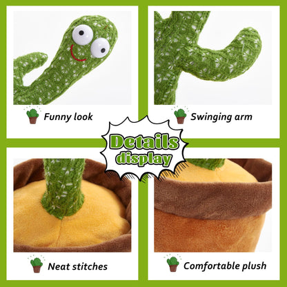 Kids 2 In 1 Dancing & Singing Cactus Plush Toy