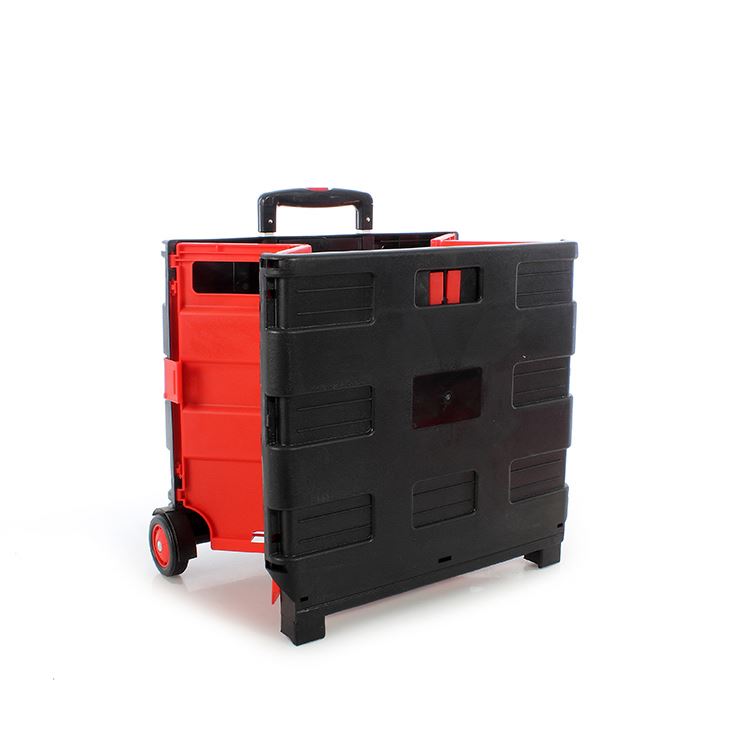 Supermarket Alloy Rod Portable Foldable Mini Folding Camping Grocery Wheeled Shopping Trolley Wagon Beach Shopping Folding Cart