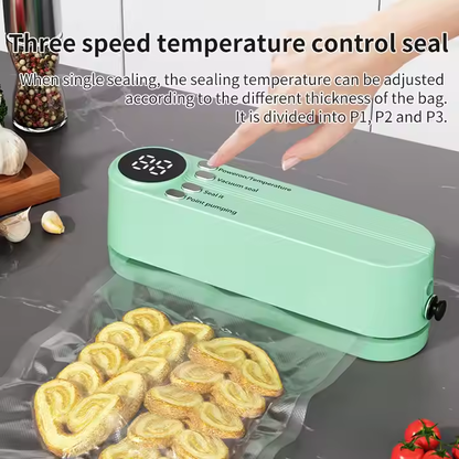 🌀 Mini Wireless Automatic Vacuum Sealer (3-in-1)