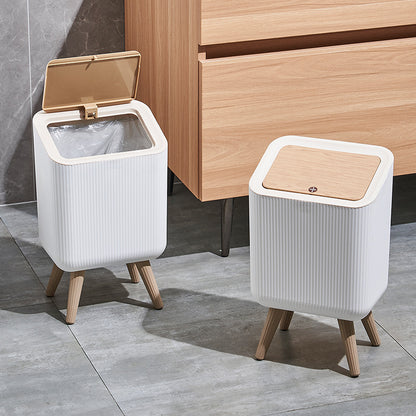 🗑️ Nordic-Style Press-Top Trash Can