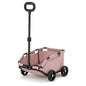 Foldable Pet Stroller and Utility Cart with Adjustable Handle and Smooth Wheels