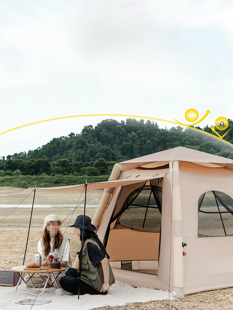 Inflatable All-Season Camping Tent with Air-Beam Frame and Fast Setup Design