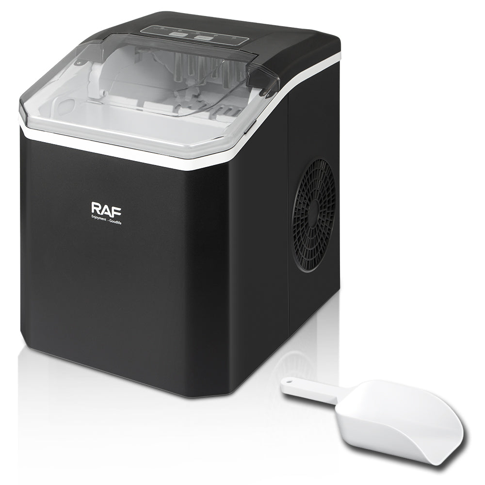 RAF Countertop Ice Maker with Fast Bullet Ice Production and Self-Cleaning