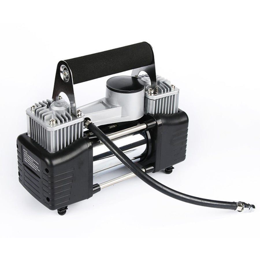 Heavy-Duty Dual Cylinder 12V Air Compressor for 4x4, SUV, and Car Tires