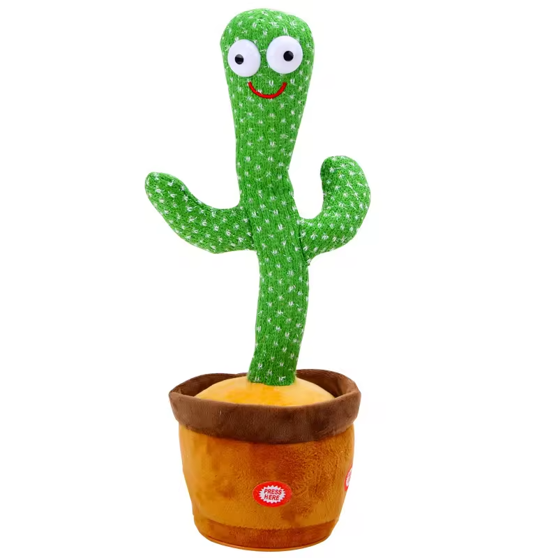 Kids 2 In 1 Dancing & Singing Cactus Plush Toy