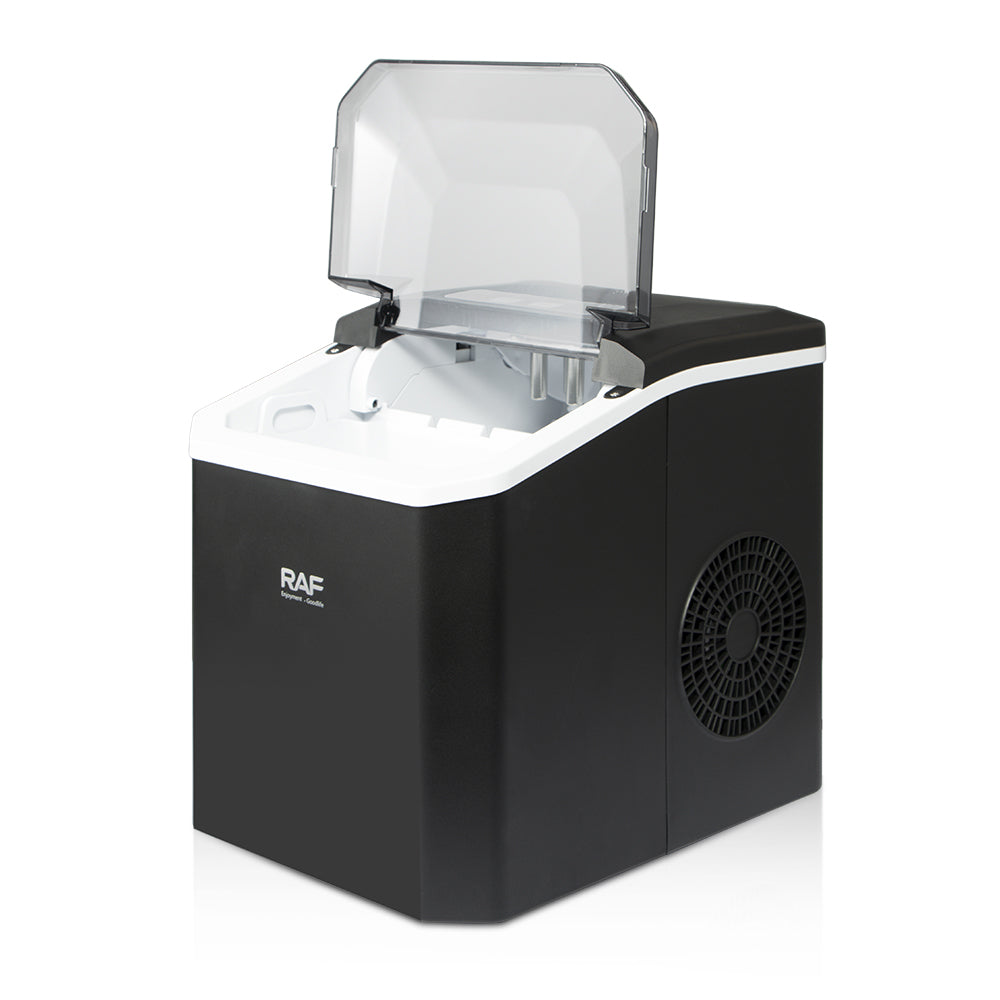 RAF Countertop Ice Maker with Fast Bullet Ice Production and Self-Cleaning