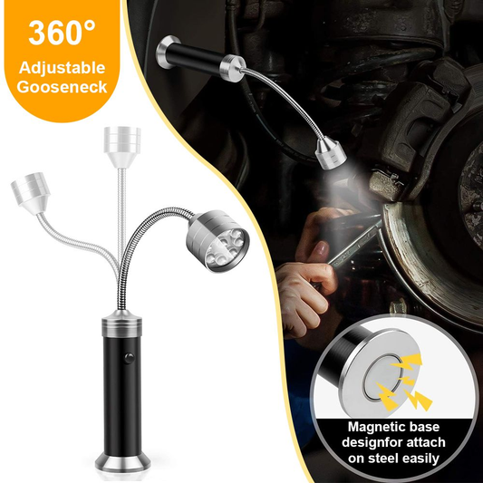 2-Piece 9-LED Flexible Magnetic Grill/BBQ Magnetic Light