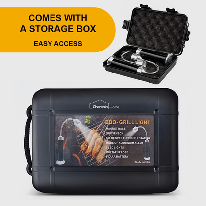 2-Piece 9-LED Flexible Magnetic Grill/BBQ Magnetic Light