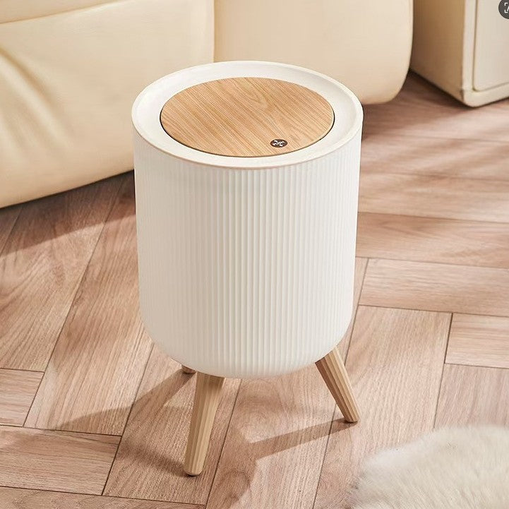🗑️ Nordic-Style Press-Top Trash Can