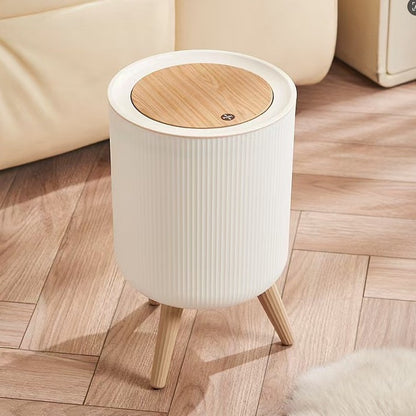 🗑️ Nordic-Style Press-Top Trash Can